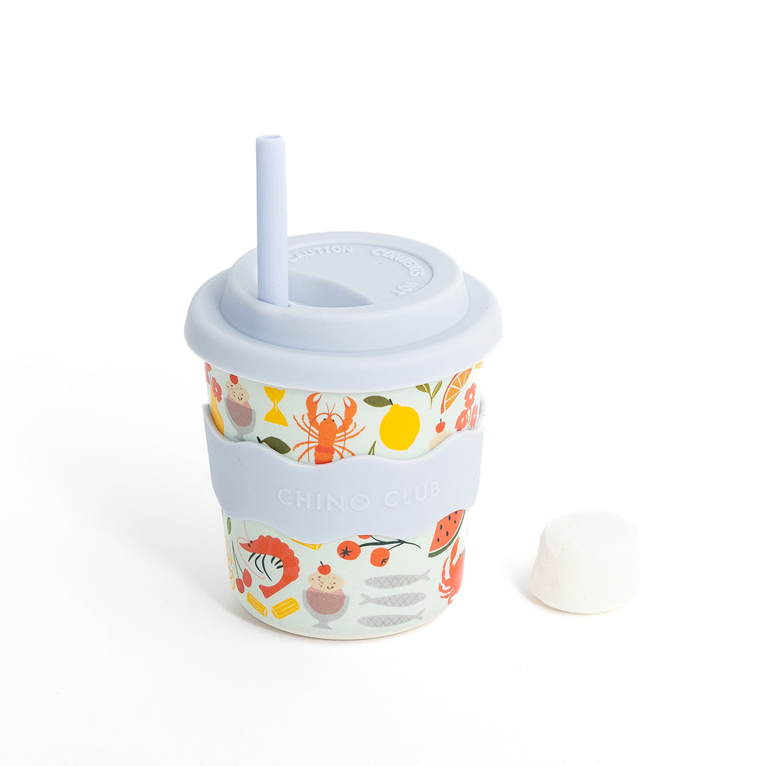 Straw 8oz Light Blue