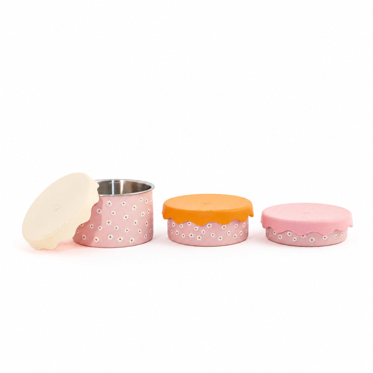 500ml Daisy Stainless Steel Snack Pot