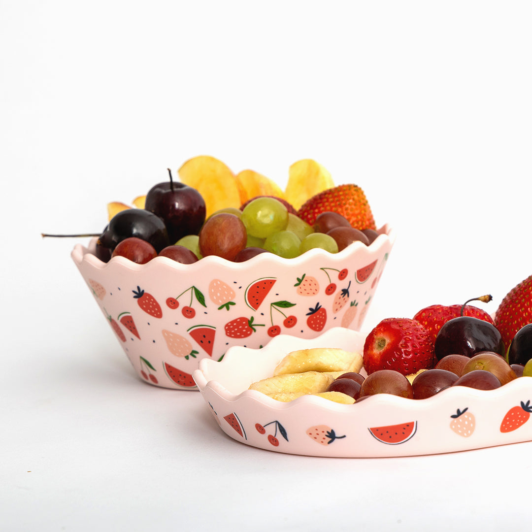 Pink Fruits Dinnerware & Smoothie Bundle