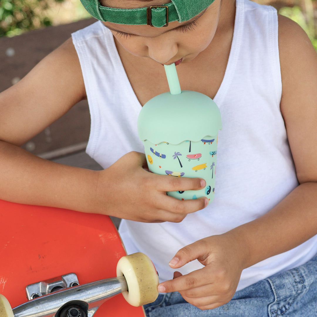 Skate Aqua Mini Smoothie Cup & Straw 200ml