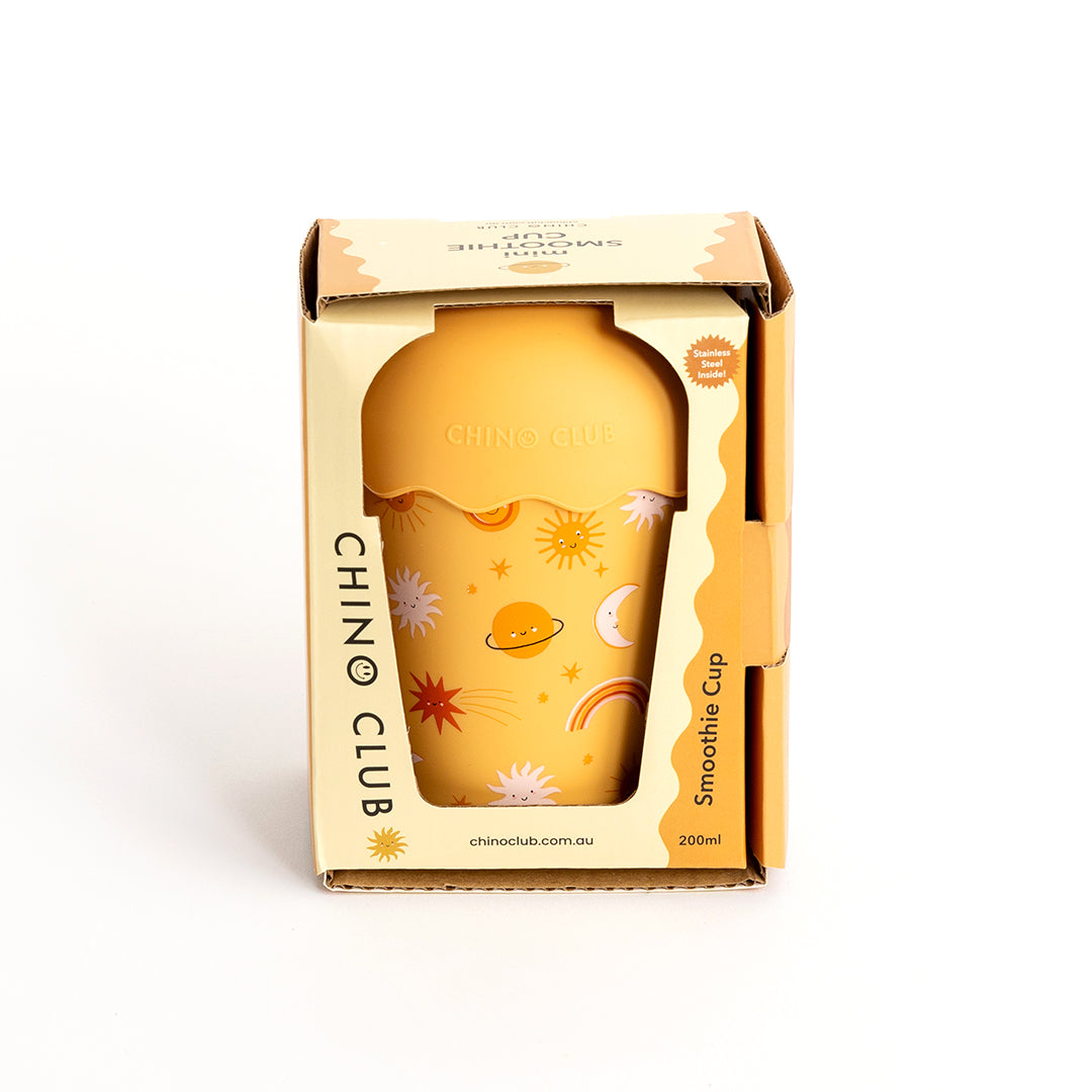 Suns Orange Mini Smoothie Cup & Straw 200ml