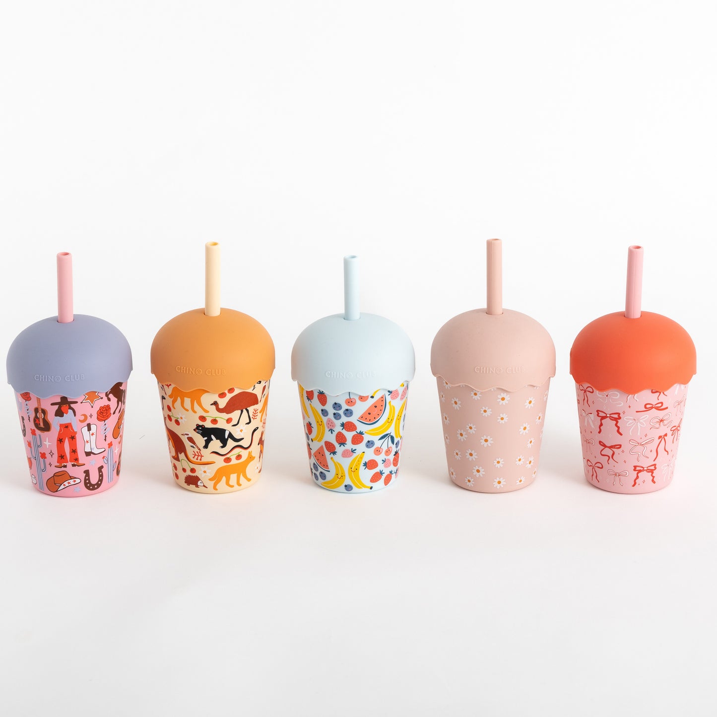 Fruits Blue Mini Smoothie Cup & Straw 200ml