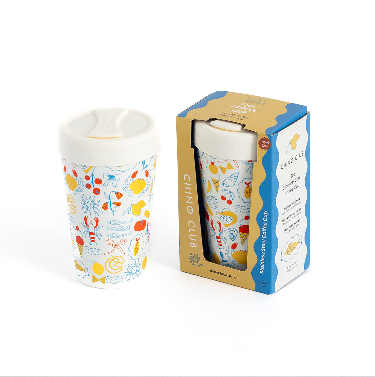 Amalfi 12oz Stainless Steel Coffee Cup