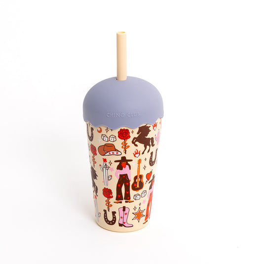 Cowgirl Large Smoothie Cup & Straw - PRE-ORDER for May