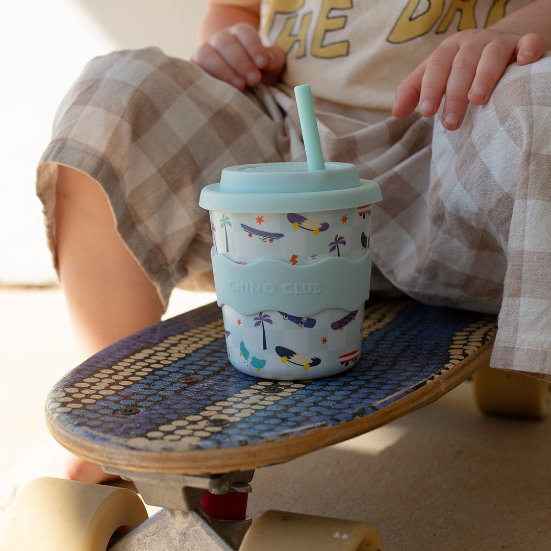 Straw 8oz Light Blue