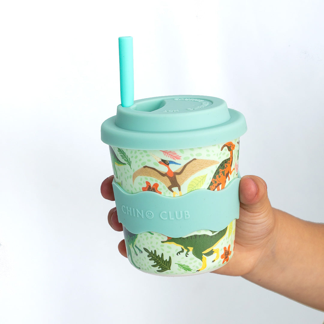 Green Dino Kids Keep Cup 8 oz