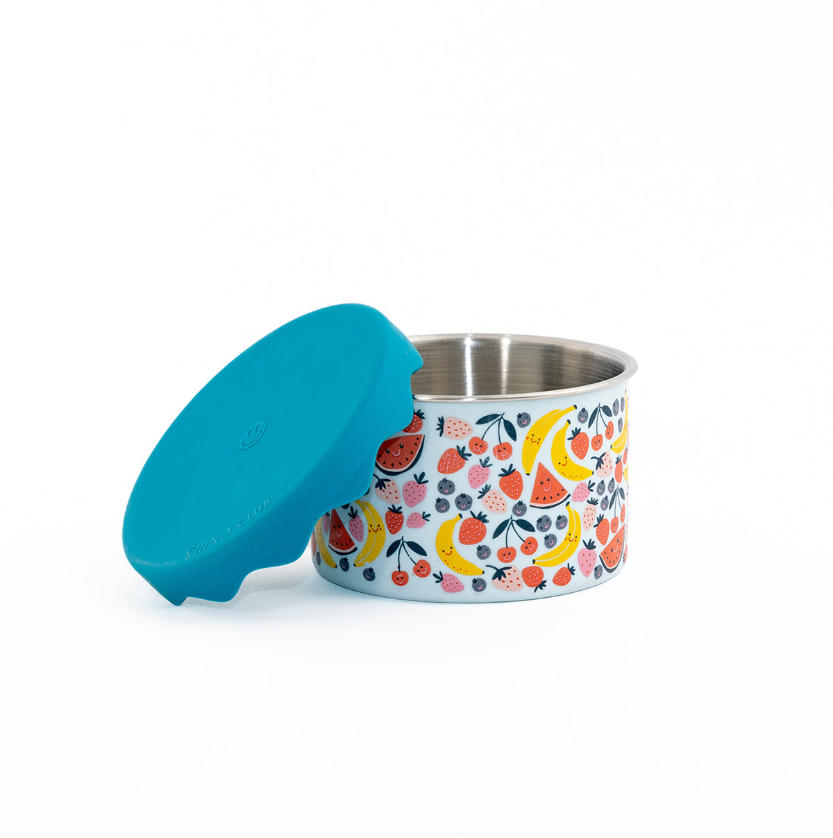 Blue Fruit Stainless Steel Snack Pot Trio
