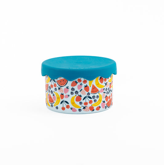 500ml Blue Fruits Stainless Steel Snack Pot