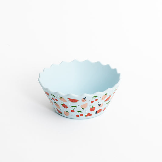 Blue Fruits Wavy Edge Silicone Bowl PRE-ORDER SHIPS FEB 18TH