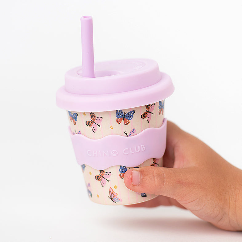 butterfly purple babyccino cup