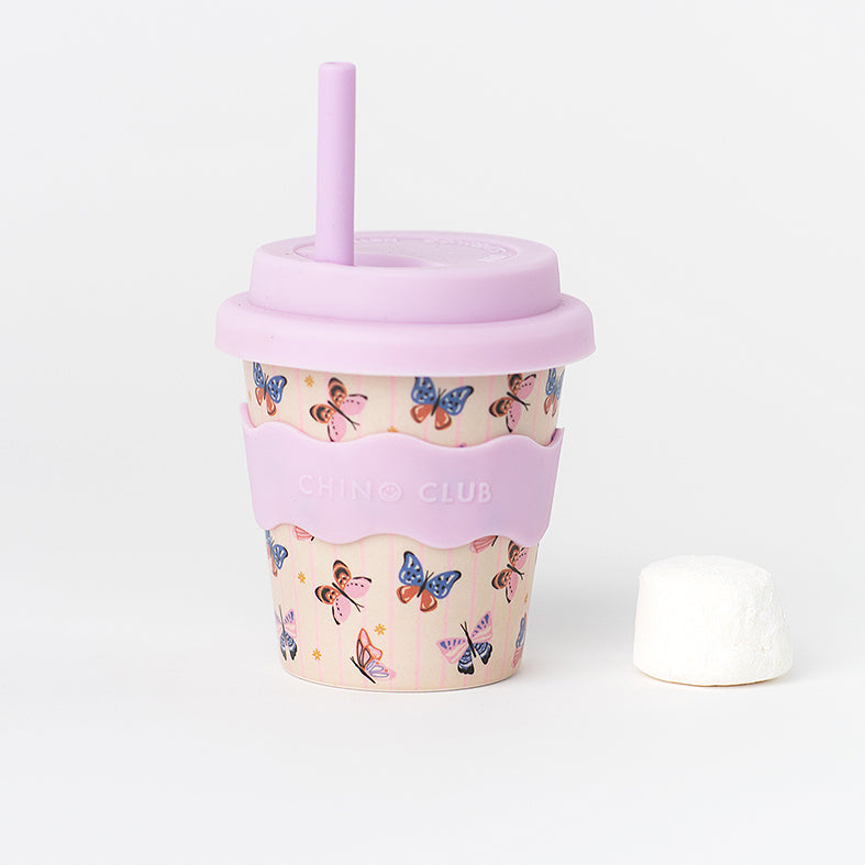 butterfly purple babyccino cup