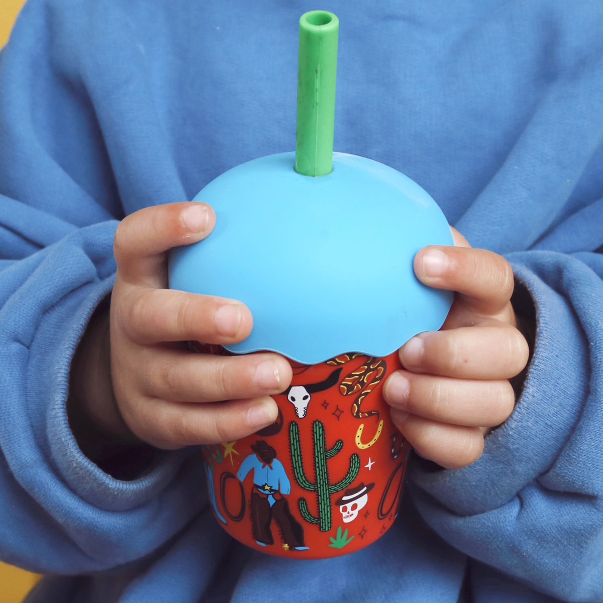 Cowboy Mini Smoothie Cup & Straw 200ml