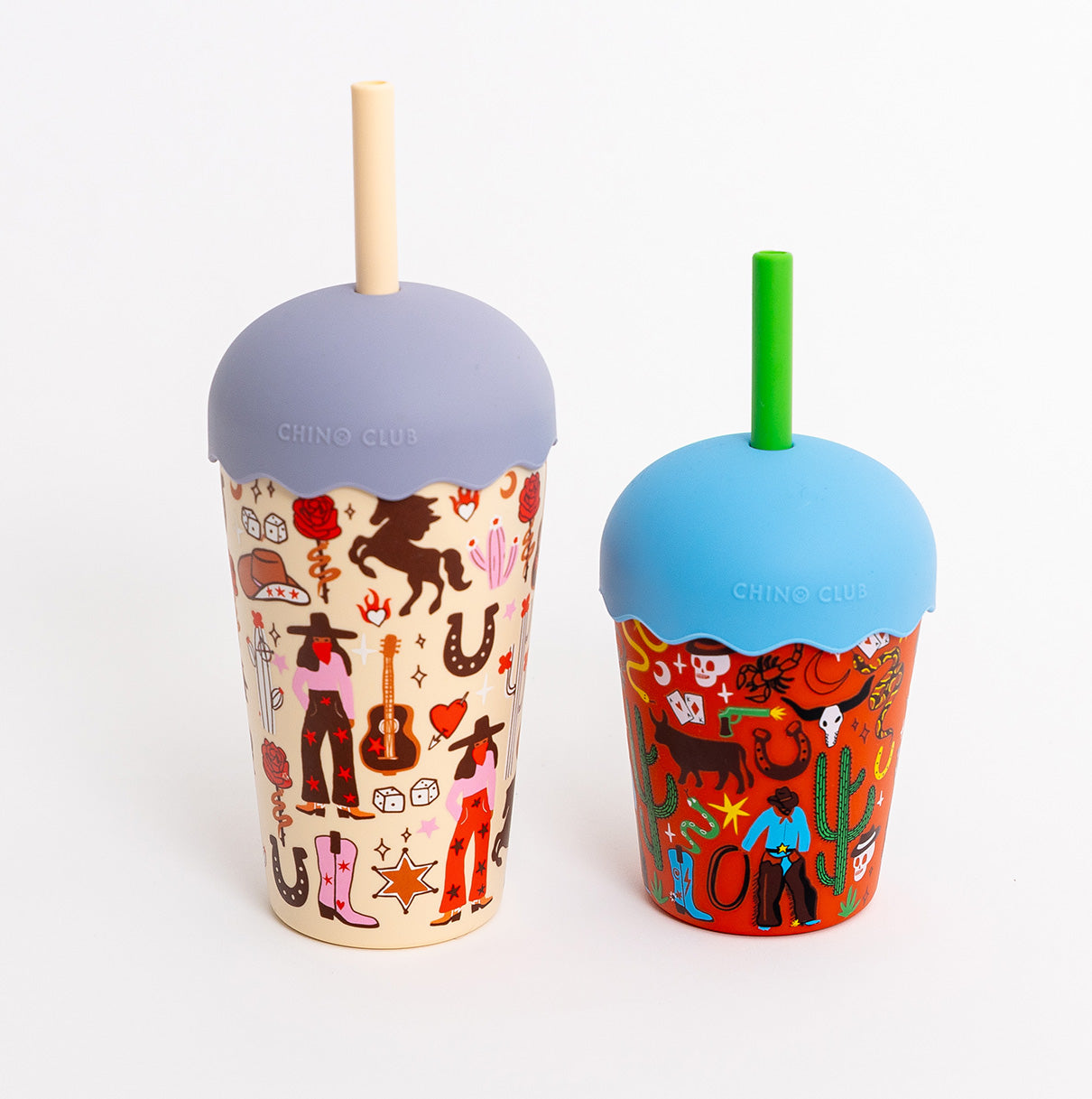 Cowboy Mini Smoothie Cup & Straw 200ml - PRE-ORDER for june