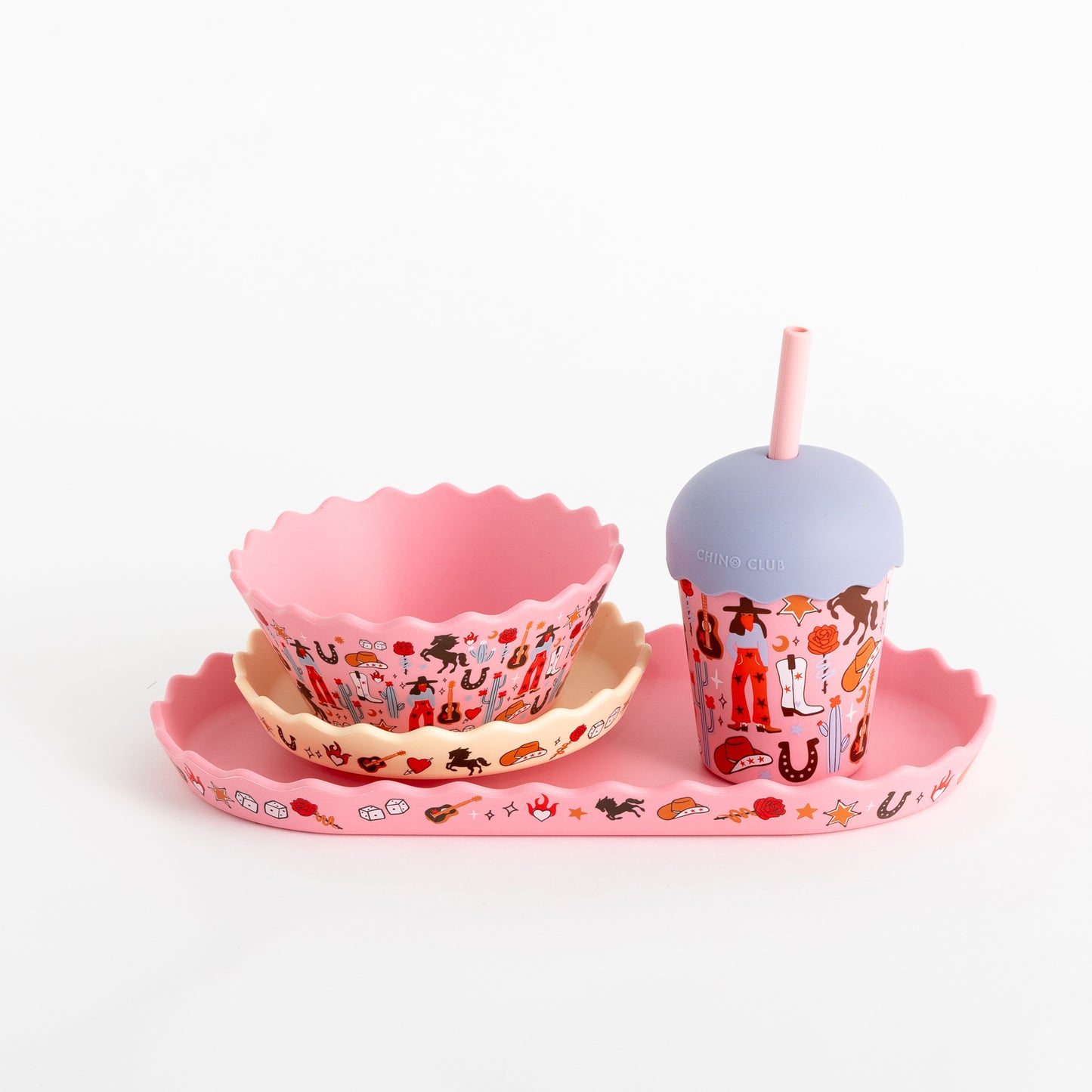 Cowgirl Bowl and Plate Set SHIPPING FROM 7th SEPT