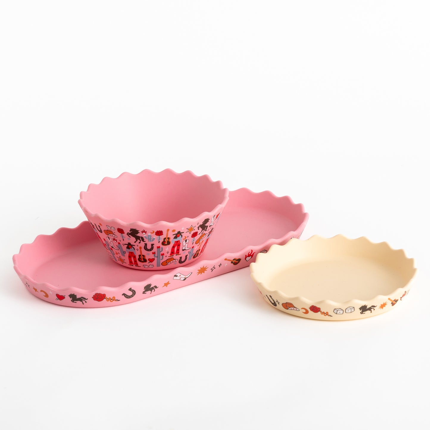 Cowgirl Bowl and Plate Set SHIPPING FROM 7th SEPT