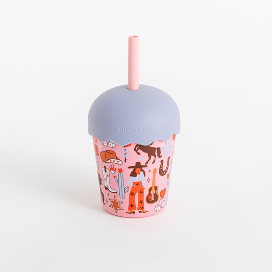 Cowgirl Mini Smoothie Cup & Straw 200ml SHIPPING FROM SEPT 7th