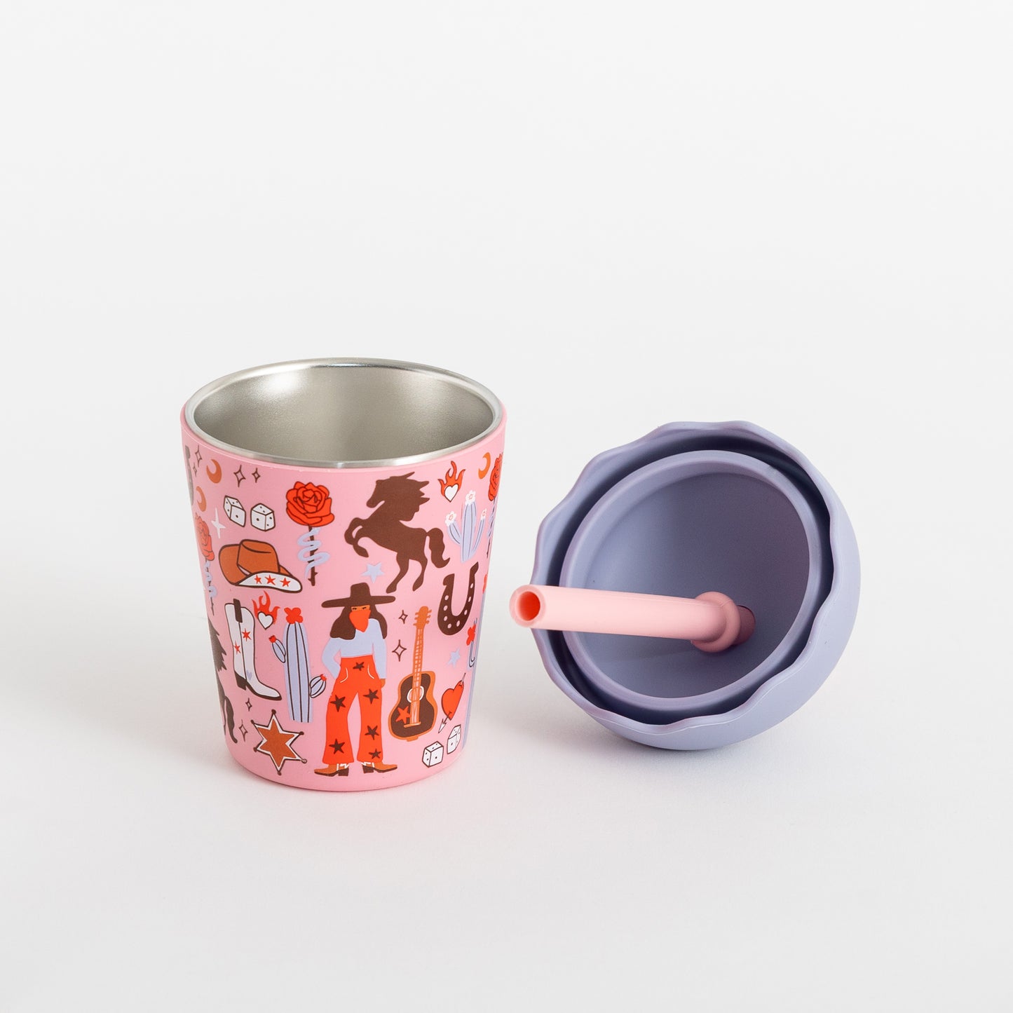 Cowgirl Mini Smoothie Cup & Straw 200ml SHIPPING FROM SEPT 7th