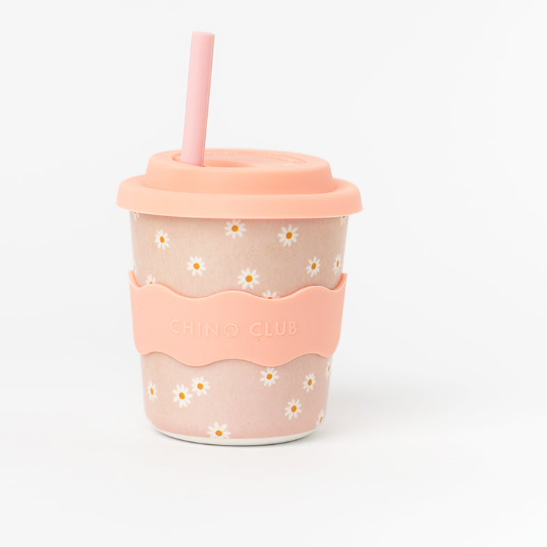 pink daisy babyccino cup