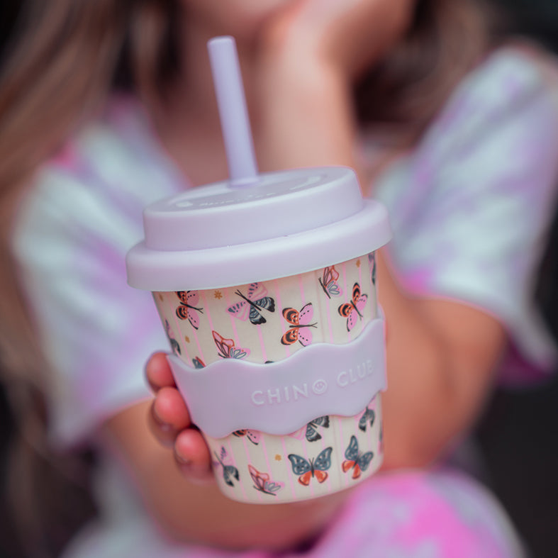 butterfly purple babyccino cup