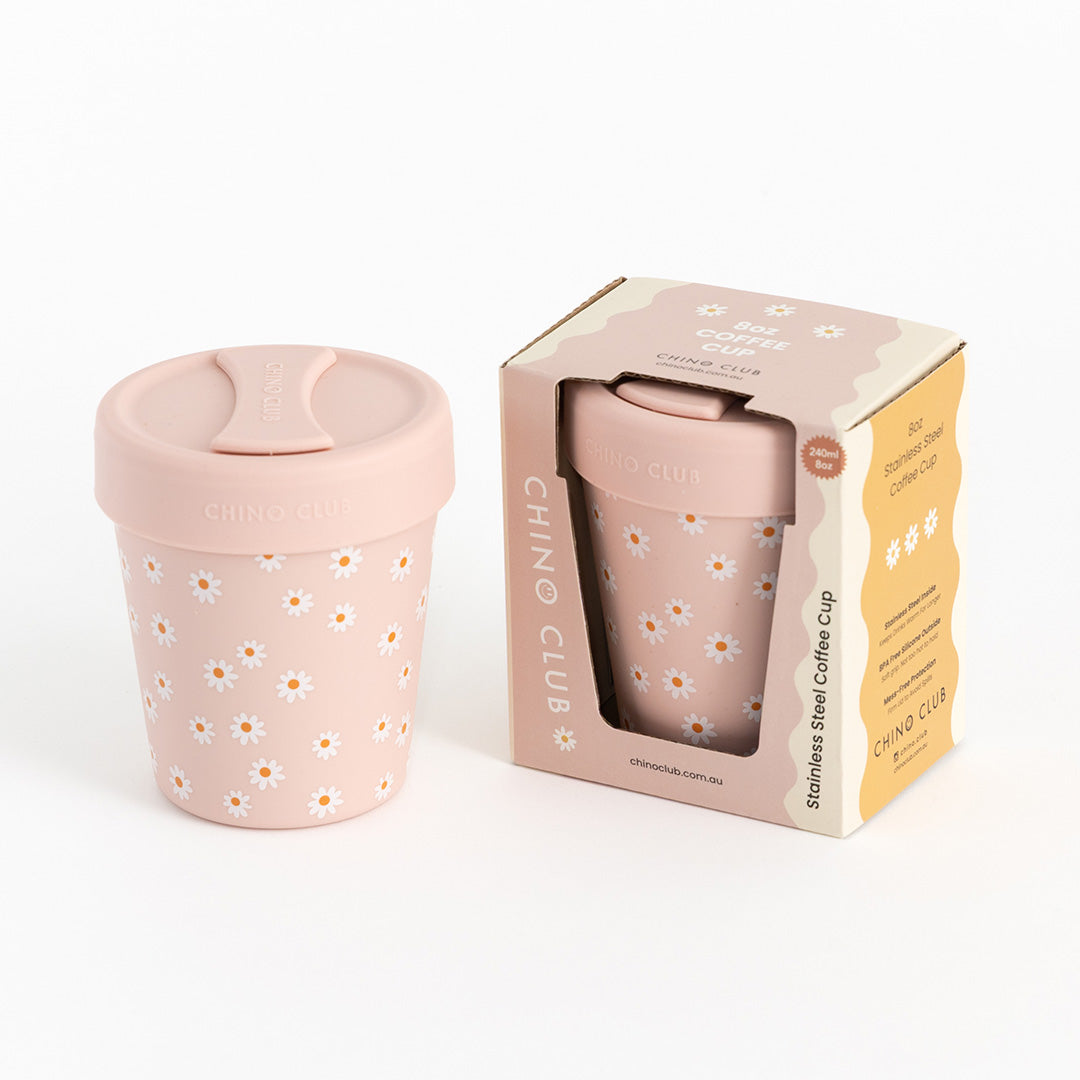 Daisy 8oz Stainless Steel Coffee Cup