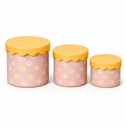 Daisy Stainless Steel Snack Pot Trio - Preorder for Sept