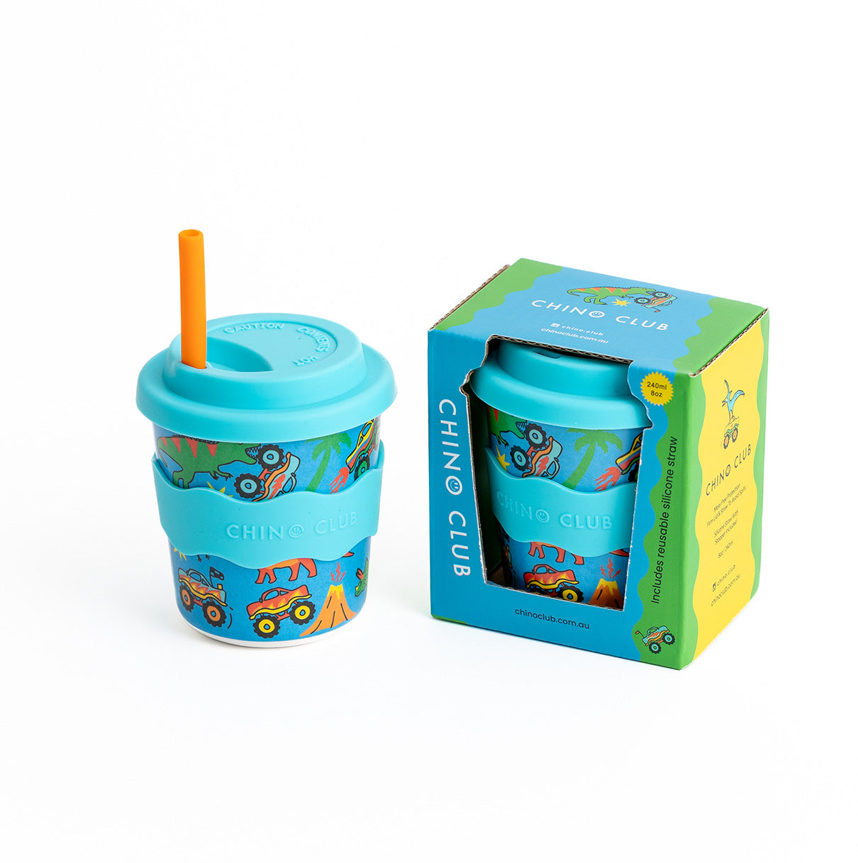 Dinosaurs and Monster Trucks Kids Keep Cup 8oz