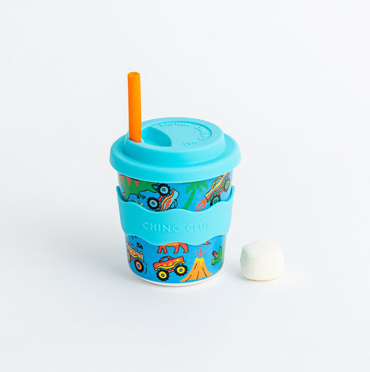 Dinosaurs and Monster Trucks Kids Keep Cup 8oz  - PRE-ORDER for mid May