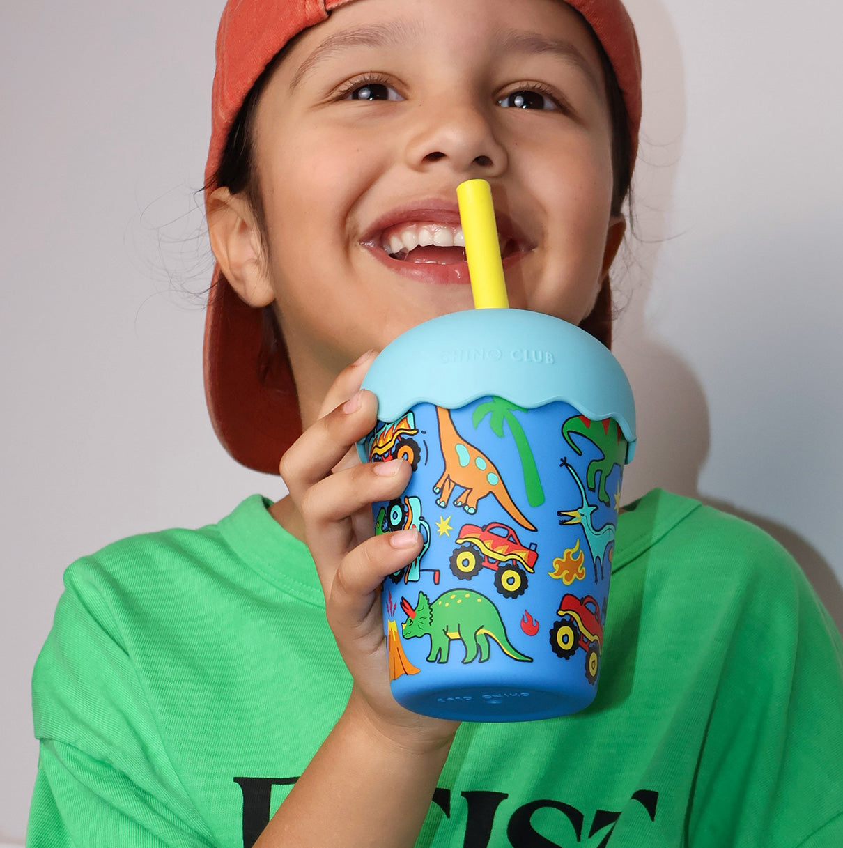 Dinotrucks Mini Smoothie Cup & Straw 200ml - PRE-ORDER for July