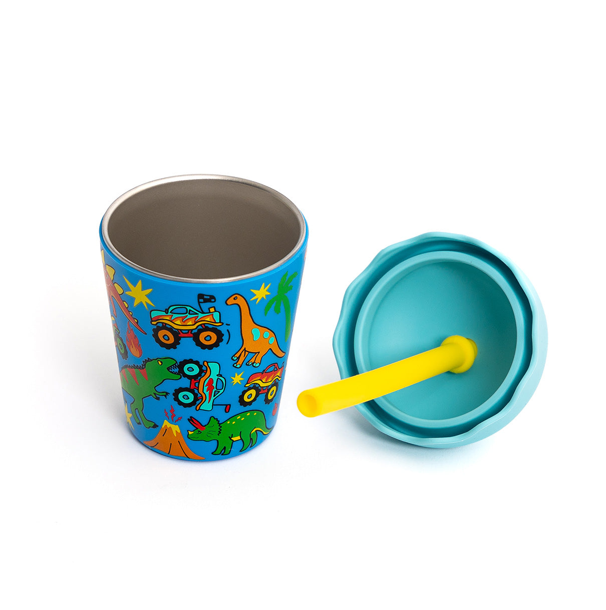 Dinotrucks Mini Smoothie Cup & Straw 200ml - PRE-ORDER for July