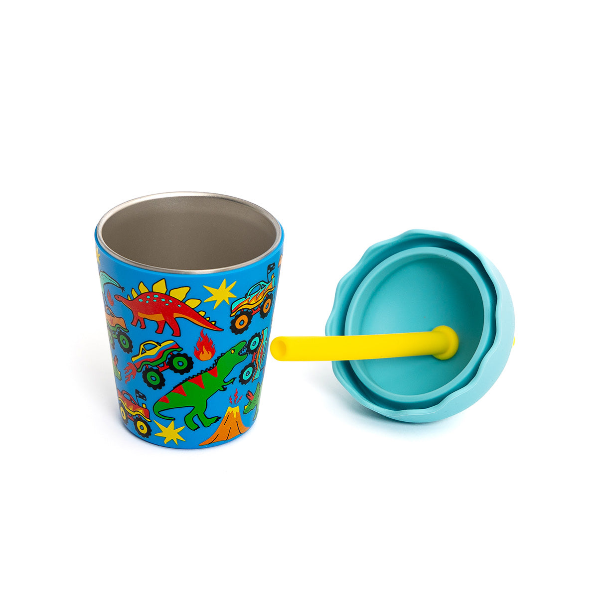 Dinotrucks Mini Smoothie Cup & Straw 200ml - PRE-ORDER for July