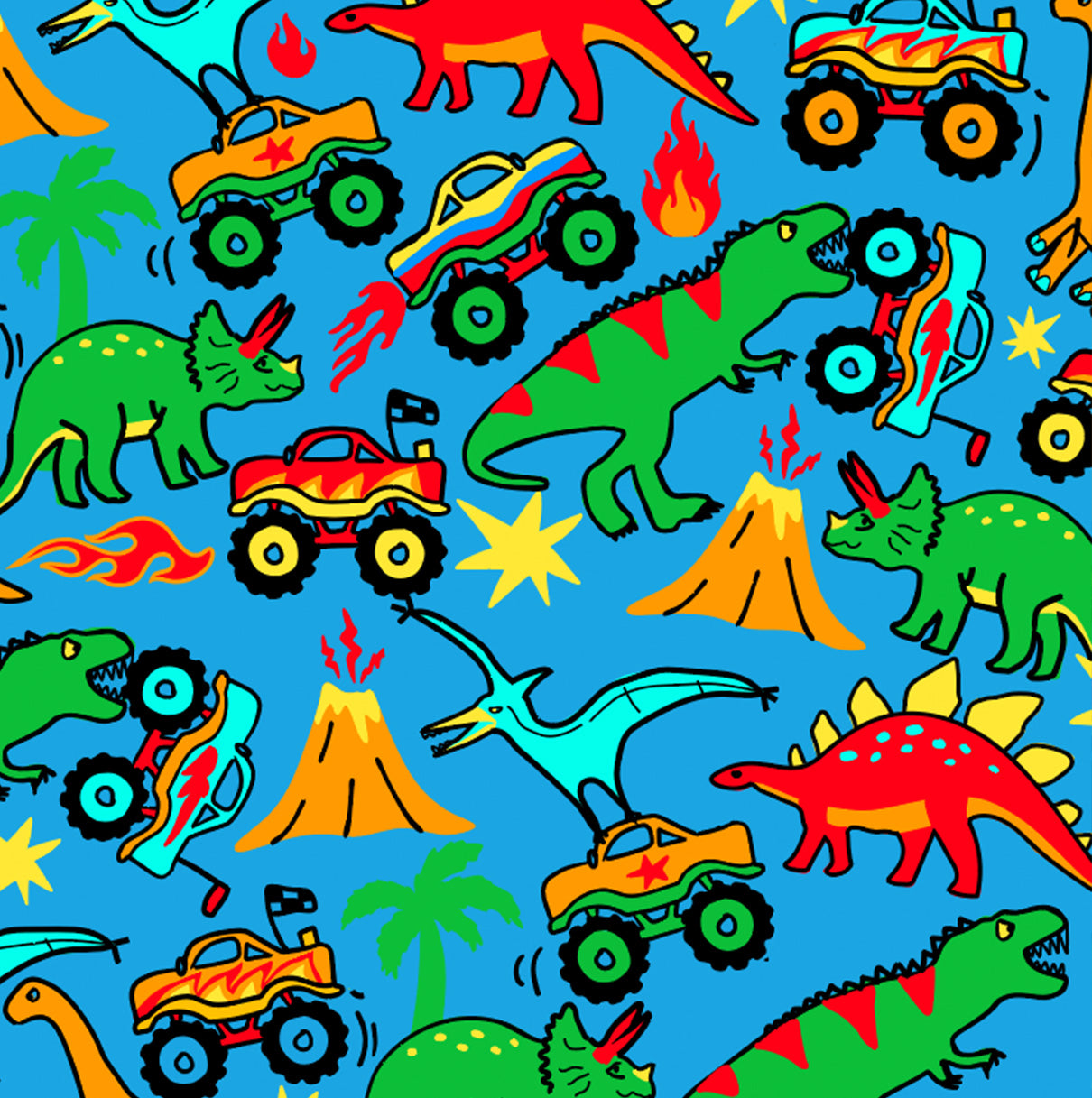 Dinosaurs and Monster Trucks Kids Keep Cup 8oz