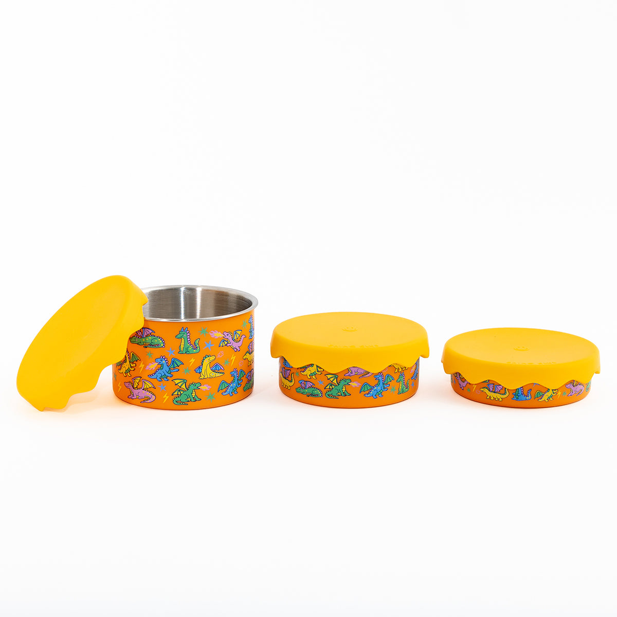 Dragons Stainless Steel Snack Pot Trio