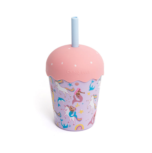 Mermaids and Unicorns Mini Smoothie Cup & Straw 200ml - PRE-ORDER for June