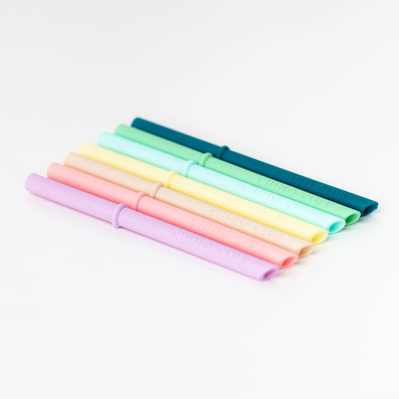 7 x Silicone Straw bundle