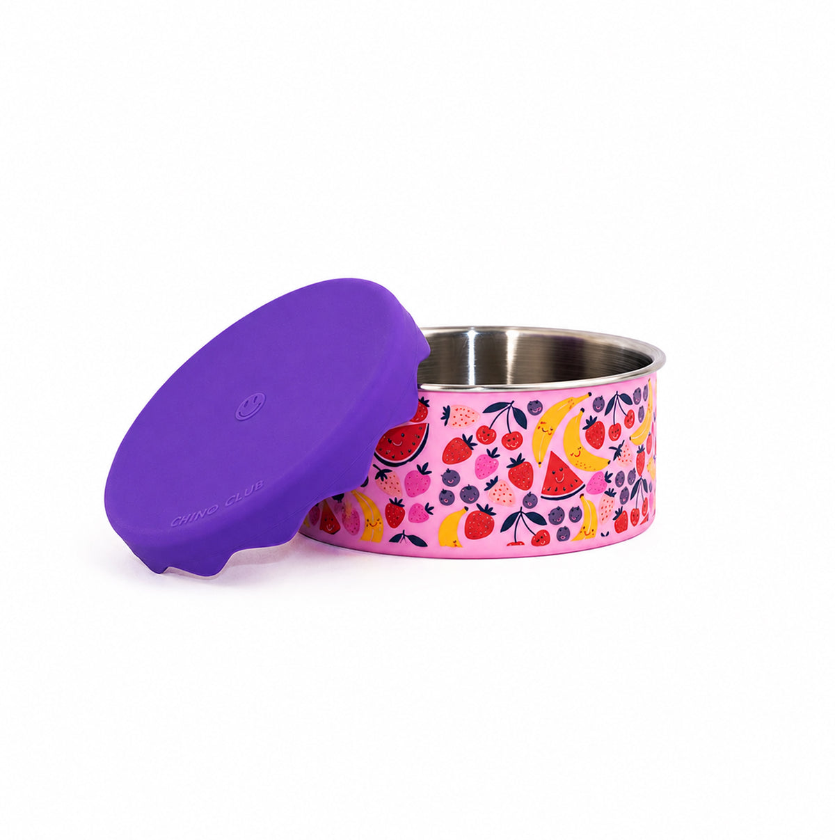 300ml Pink Fruits Stainless Steel Snack Pot