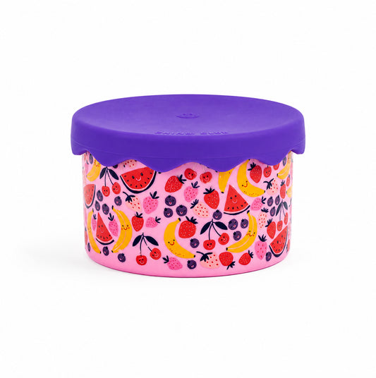 500ml Pink Fruits Stainless Steel Snack Pot