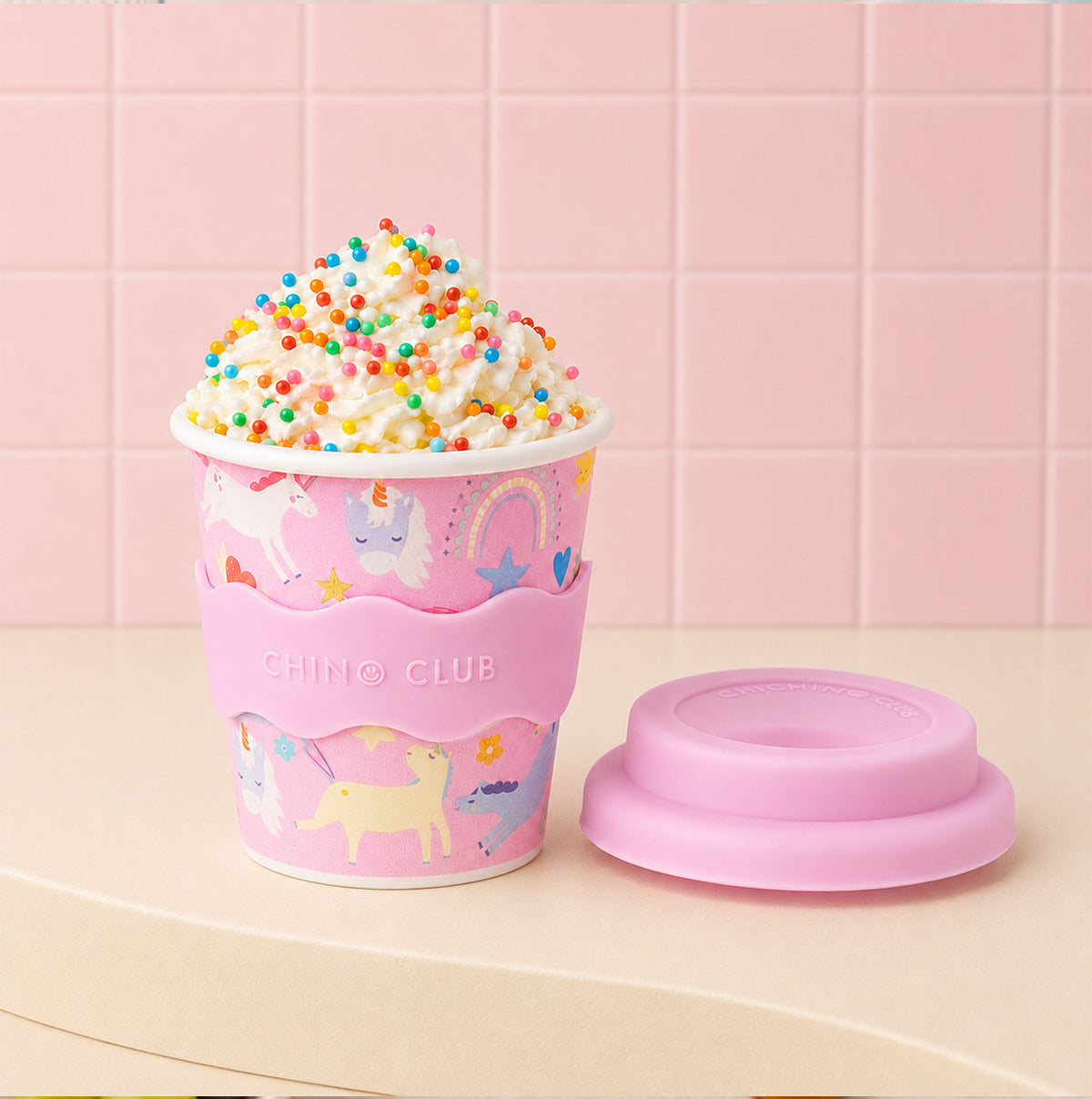 Pink Unicorn Babychino Cup 4oz