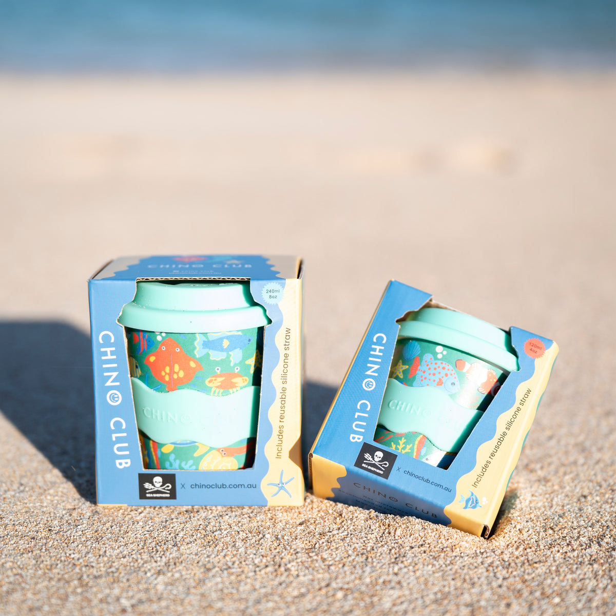 Tropical Sea Shepherd 4oz Cup with Straw